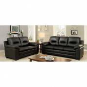 PARMA 3 Pc. Set SOFA + LOVE SEAT + CHAIR IN BLACK